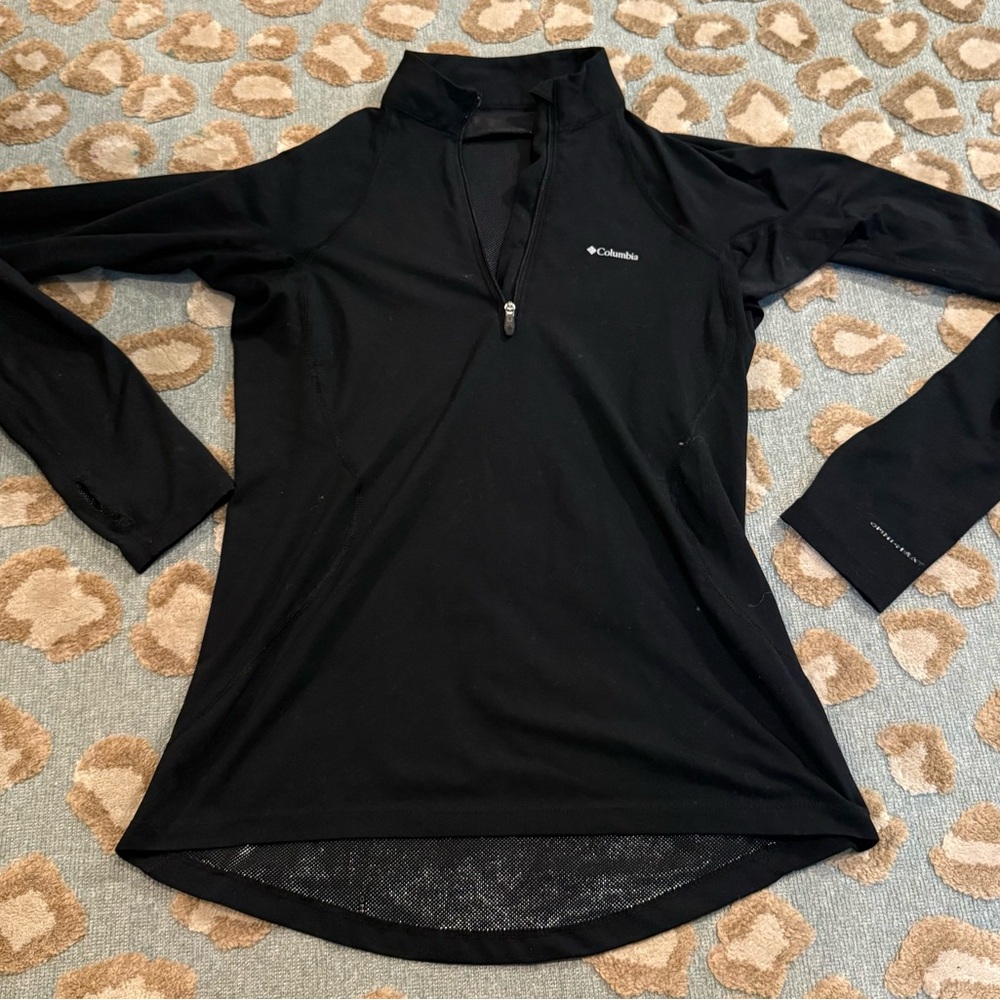 Columbia Black Half-Zip Long Sleeve Top